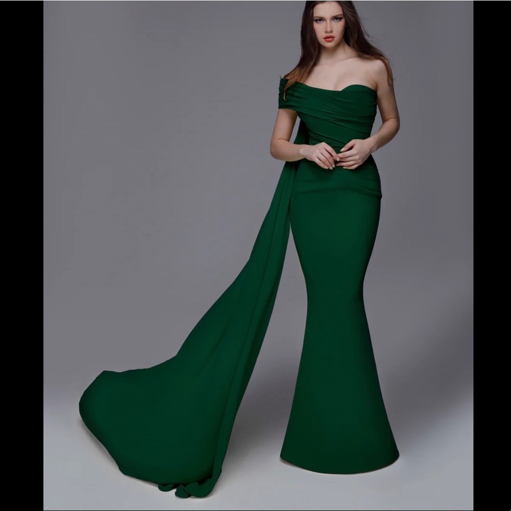 Green One Shoulder Maxi Dress